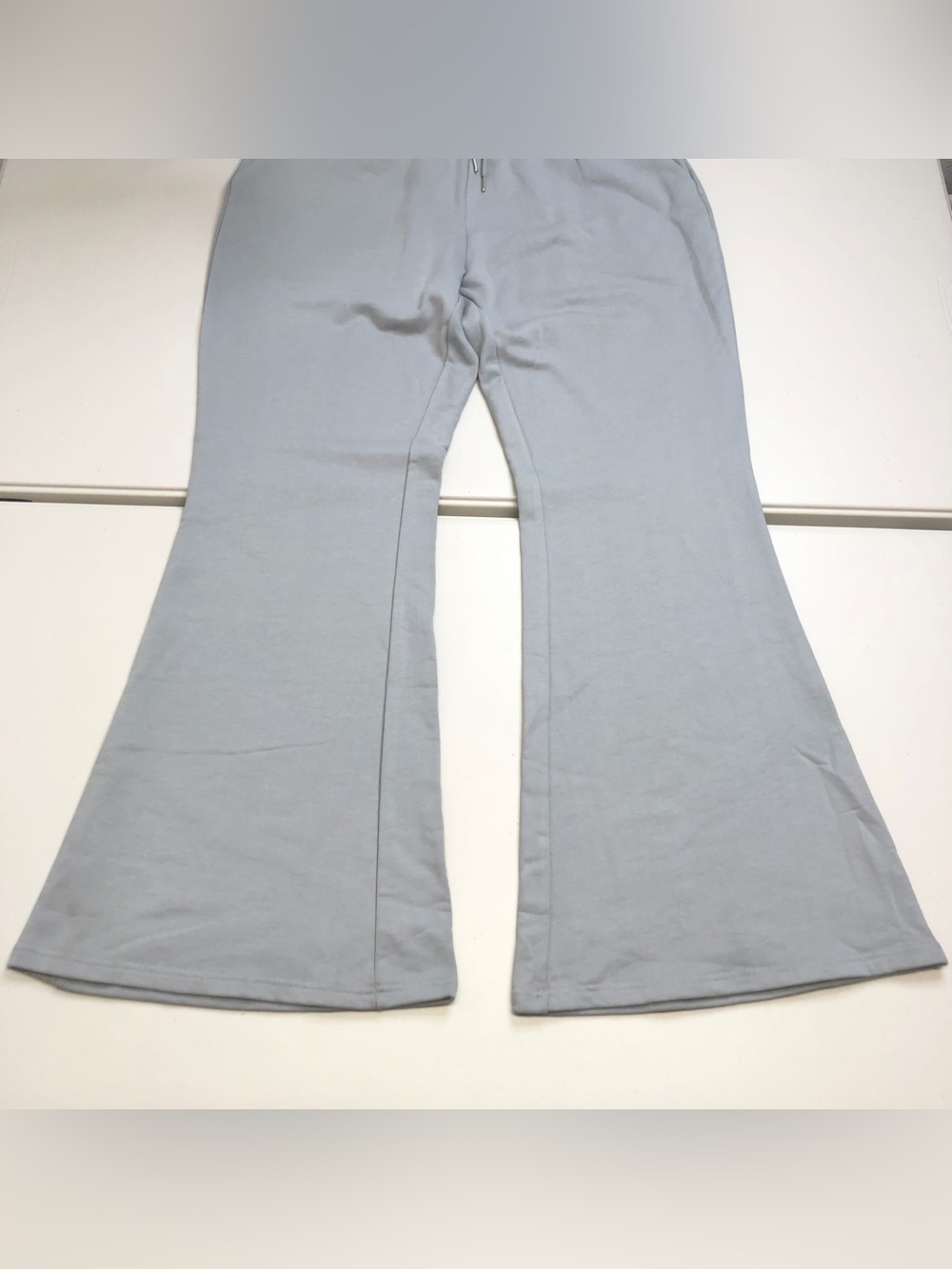 Hanifa Wide Leg Baggy Sweatpants Gray Cotton Size 2XL